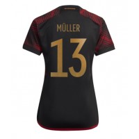 Camisa de time de futebol Alemanha Thomas Muller #13 Replicas 2º Equipamento Feminina Mundo 2022 Manga Curta